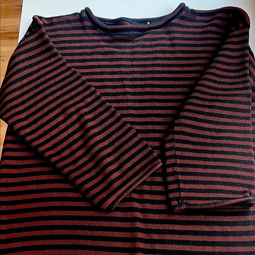 Flax Black and Red Striped Women's Jersey